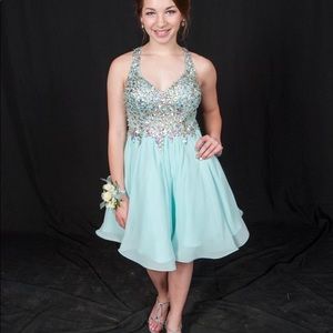 Blue homecoming dress